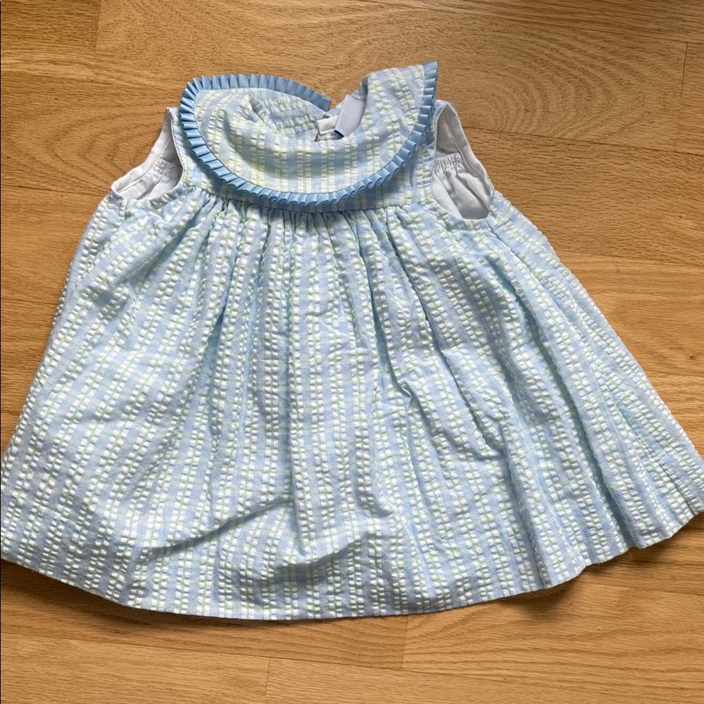Blue and White Plaid Baby Dress